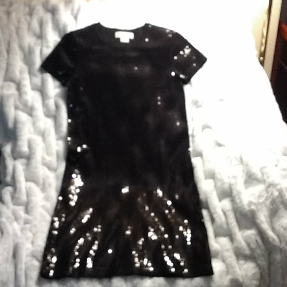 🌠HP🌠!WORN ONCE!Michael Michael Kors Black Sequin Dress